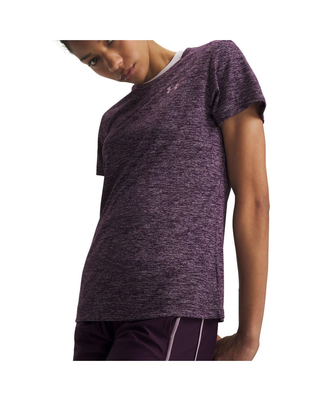 Under Armour Purple Tech Twist Short Sleeve