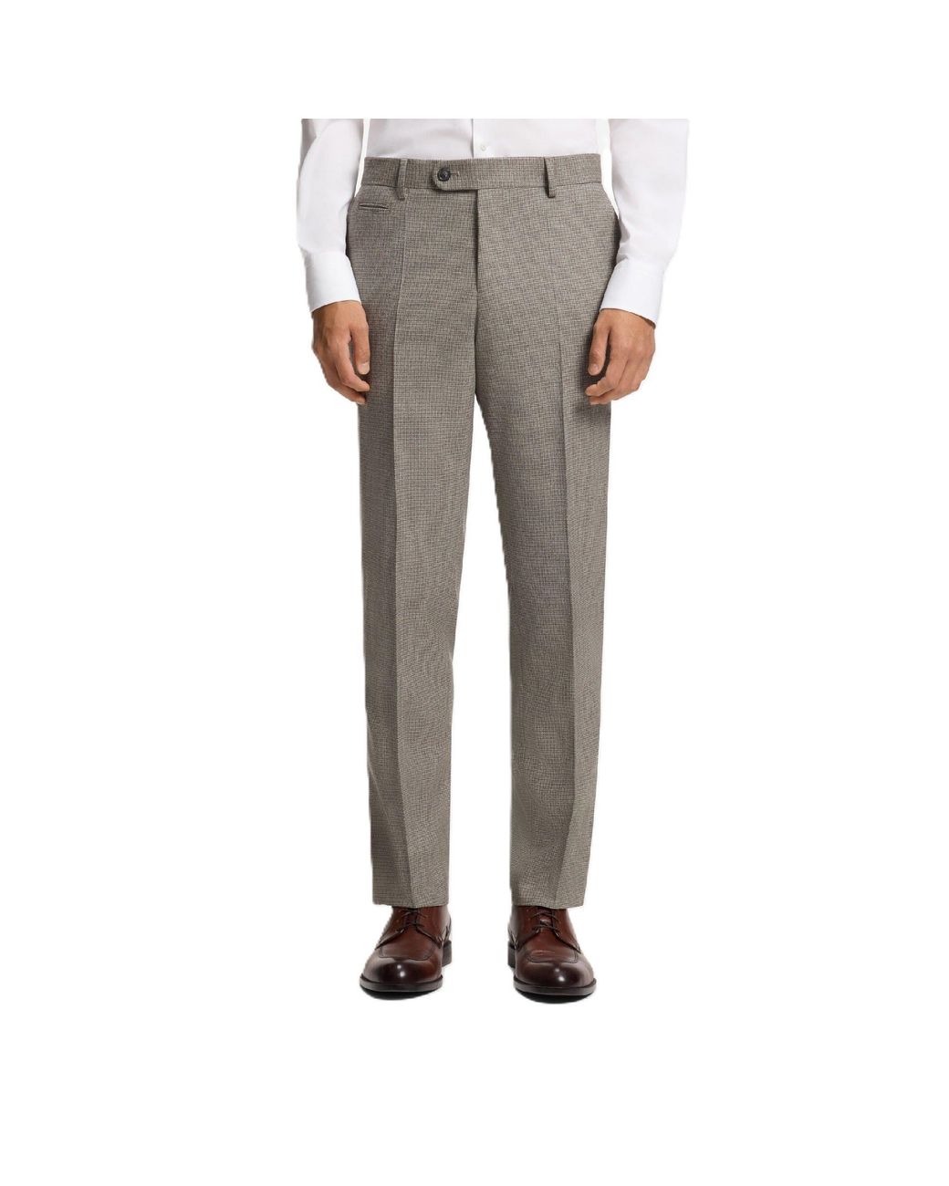 Boss Gray H Genius Dtl Straight Leg Trousers for men