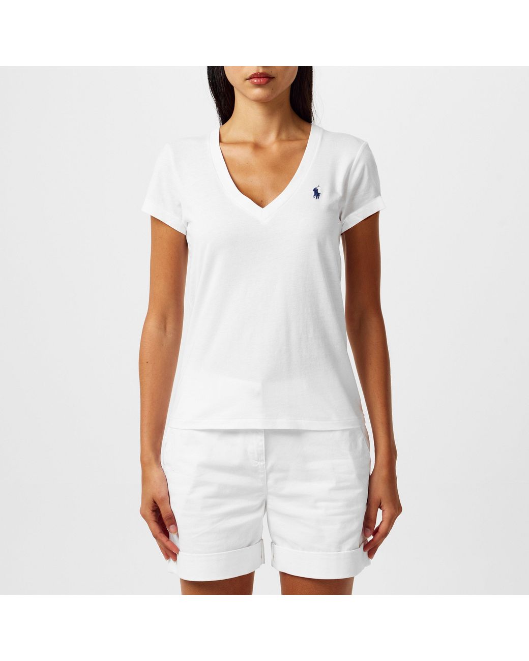 Polo Ralph Lauren White V-Neck T-Shirt