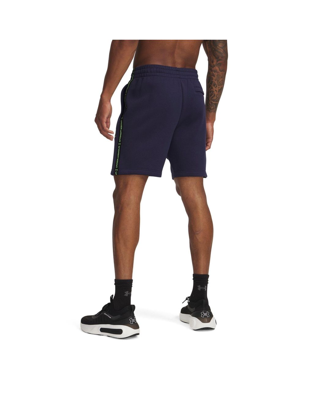 Under Armour Blue Fleece Jogger Shorts for men