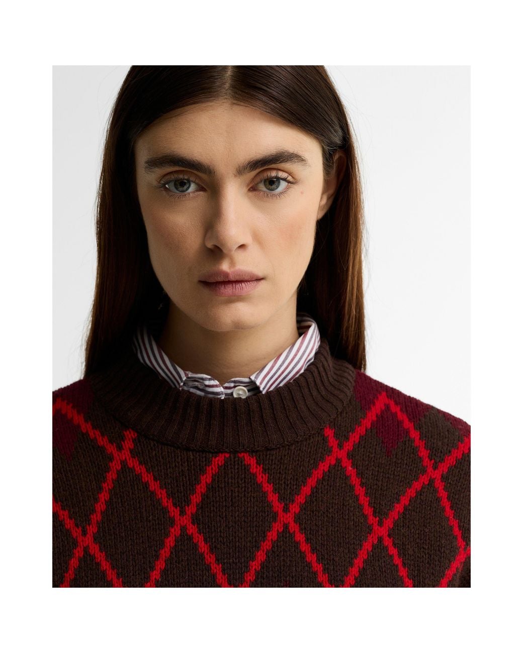 Barbour Red Adina Crew-Neck Jumper