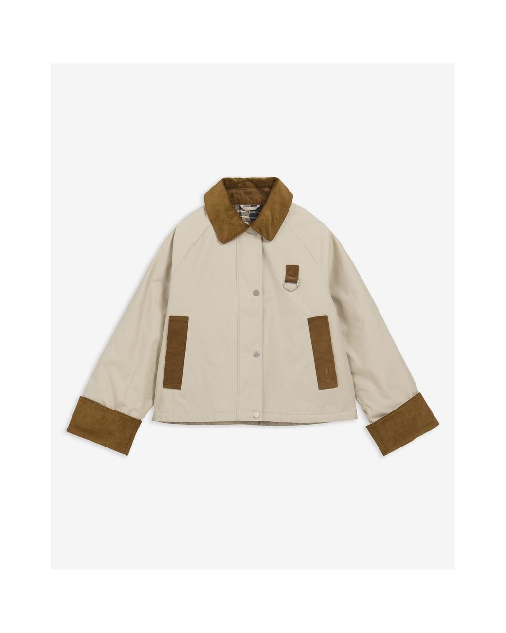 Barbour Natural Wendy Modern Heritage Cotton Cropped Barn Jacket