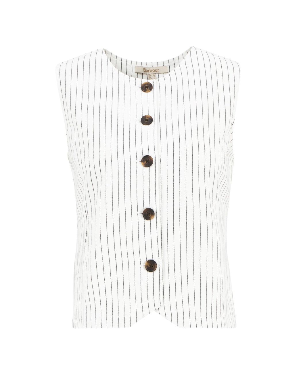 Barbour White Sleeveless Shirt