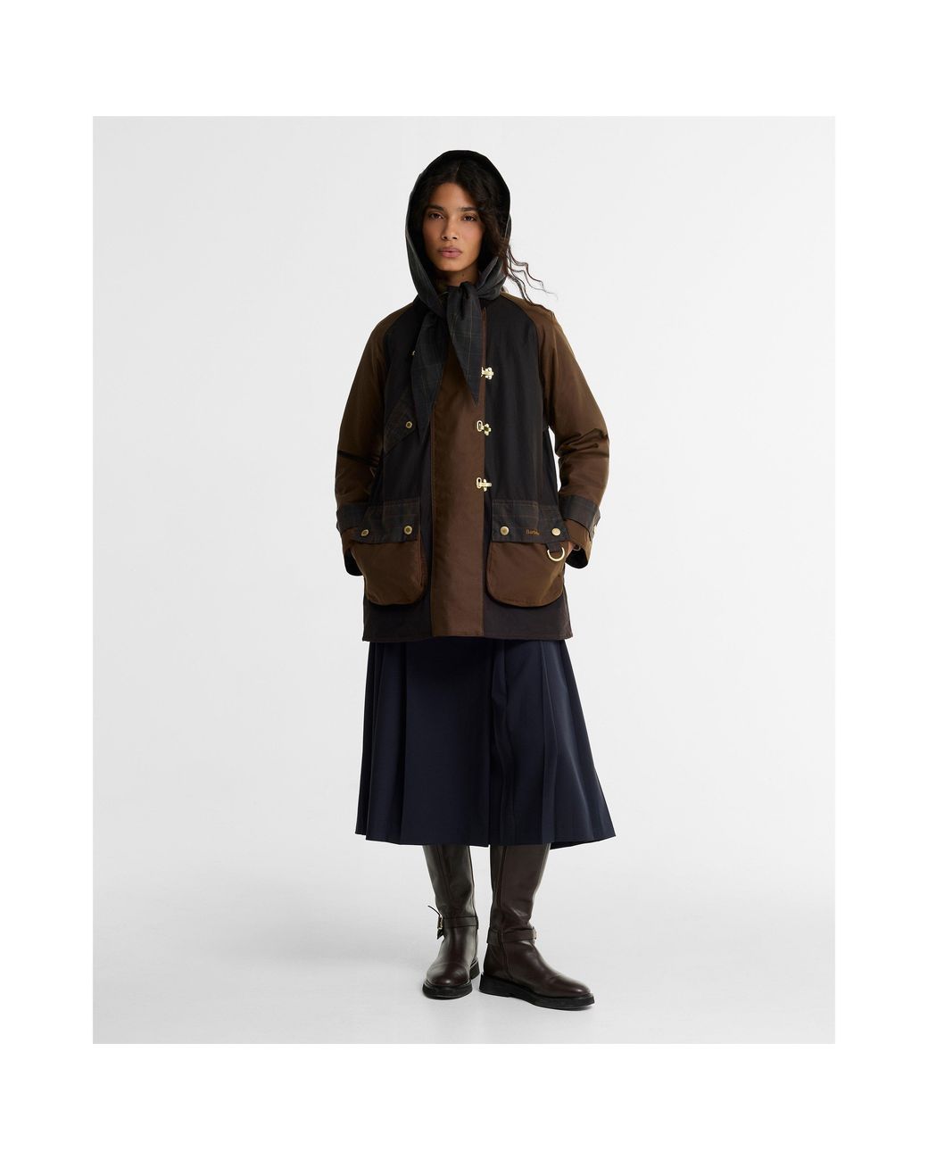 Barbour Black B.Li Felton Check Wa Ld64