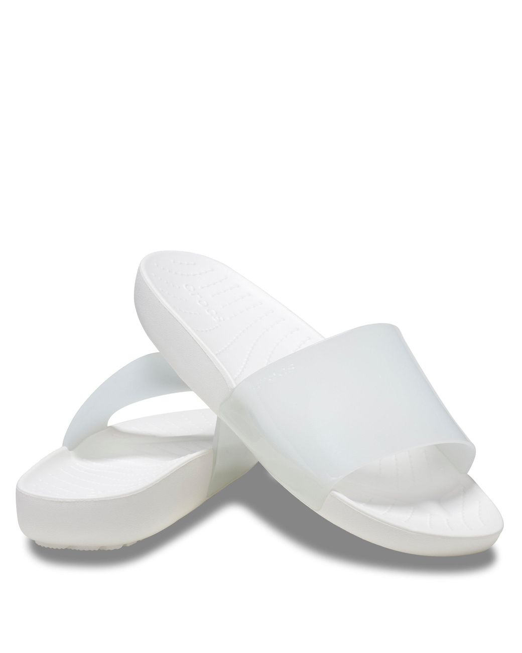 CROCSTM White Glossy Slides Sandals