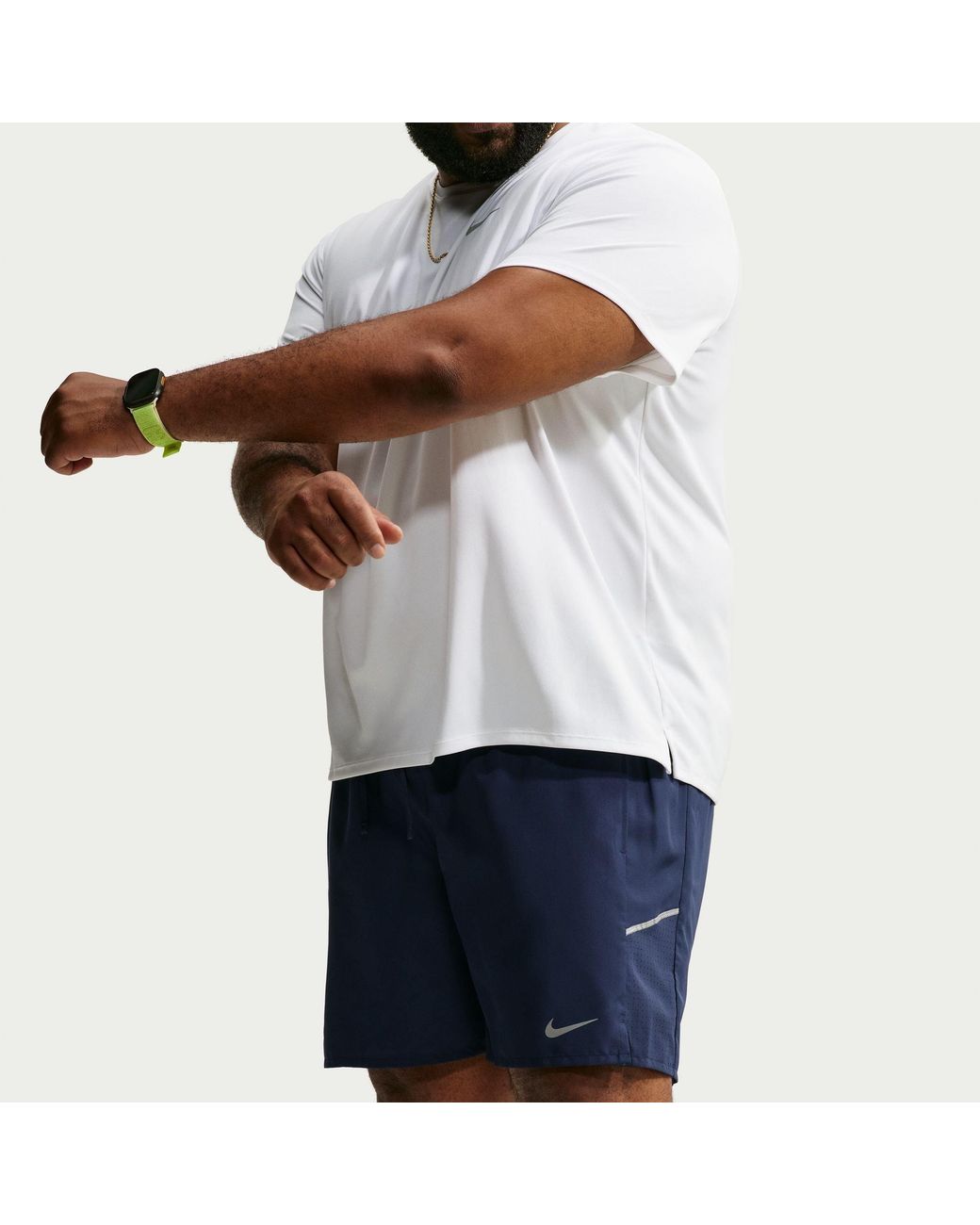 Nike Blue Miler 7 Performance Running Shorts for men