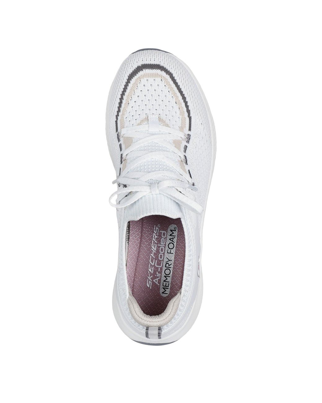 Skechers White Vf Move Slip On Trainers