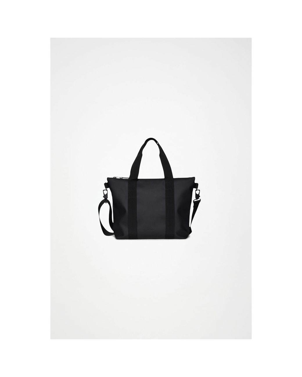Rains Black Tote Bag Micro