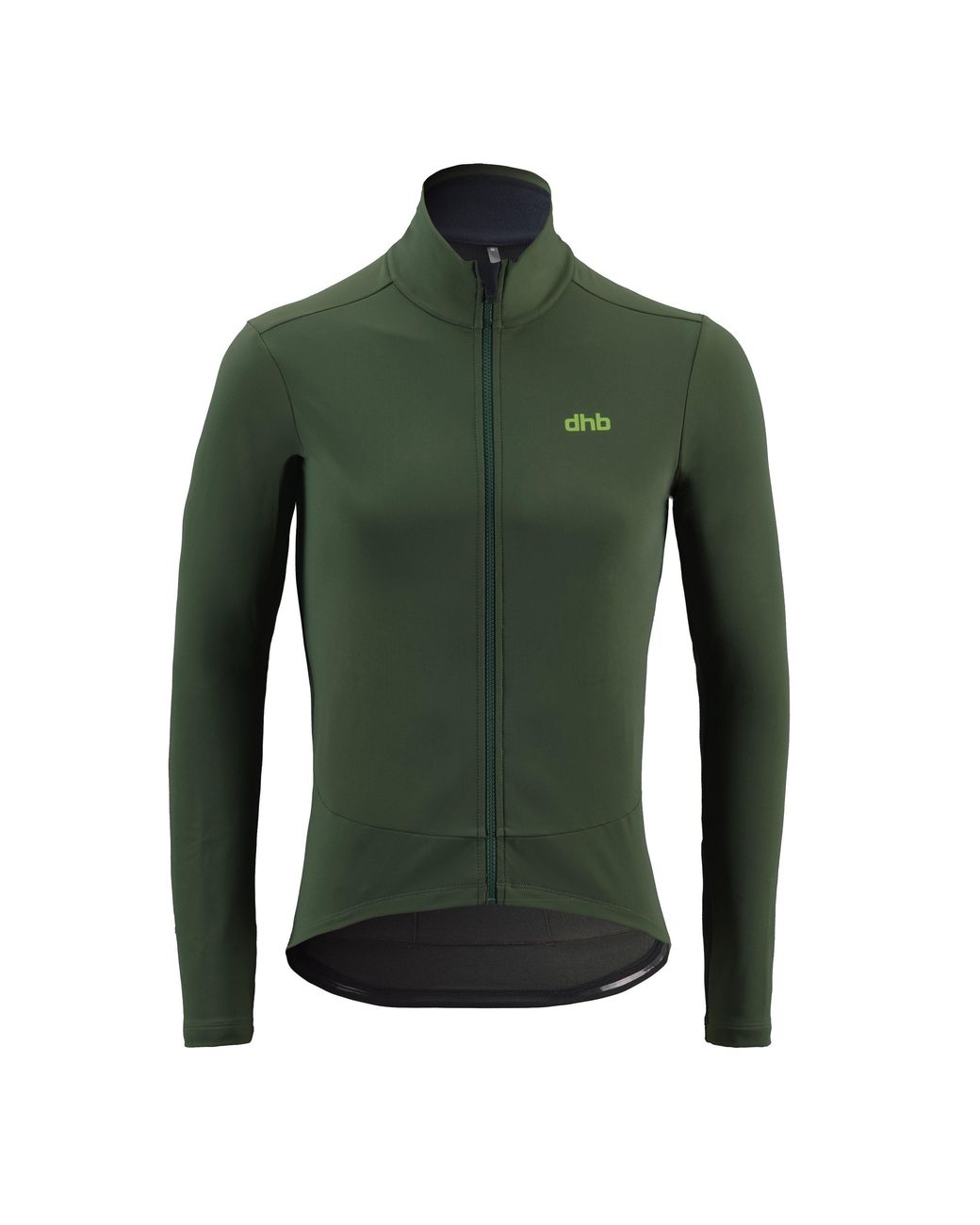 Dhb Green Aeron 3.0 Water Resistant Windproof Long Sleeve Slim Fit Softshell Jacket for men