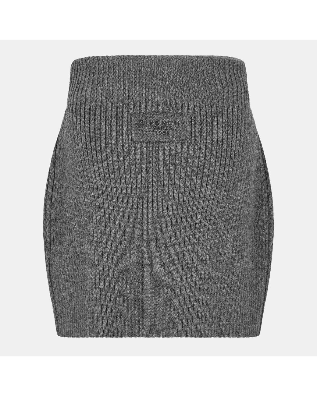 Givenchy Gray Fitted Mini Skirt