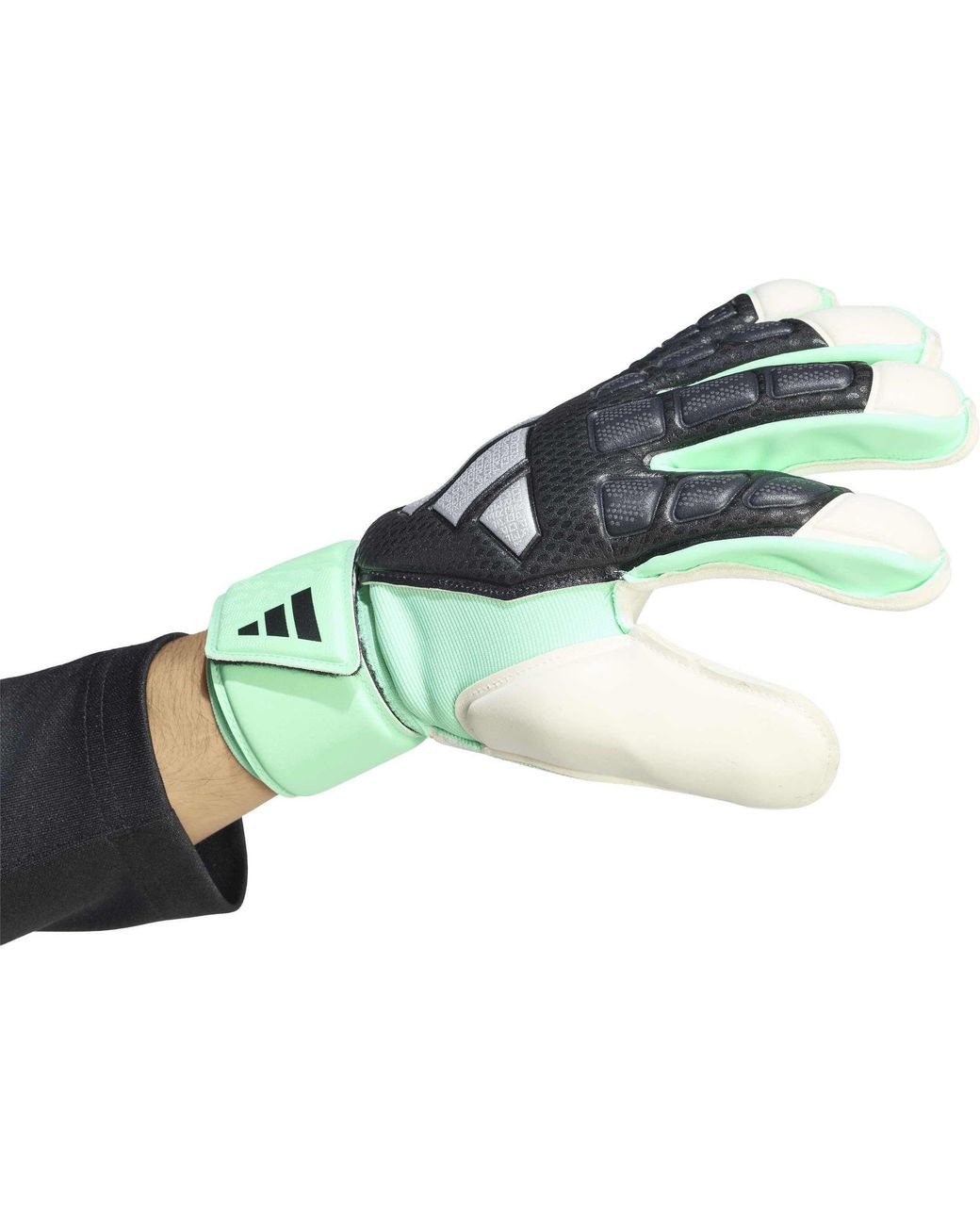 Adidas Green Predator Match Fingersave Goalkeeper Gloves Adults