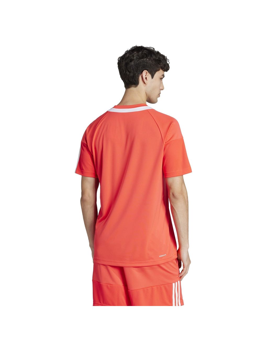Adidas Pink Classic 3 Stripe Sereno T-Shirt for men