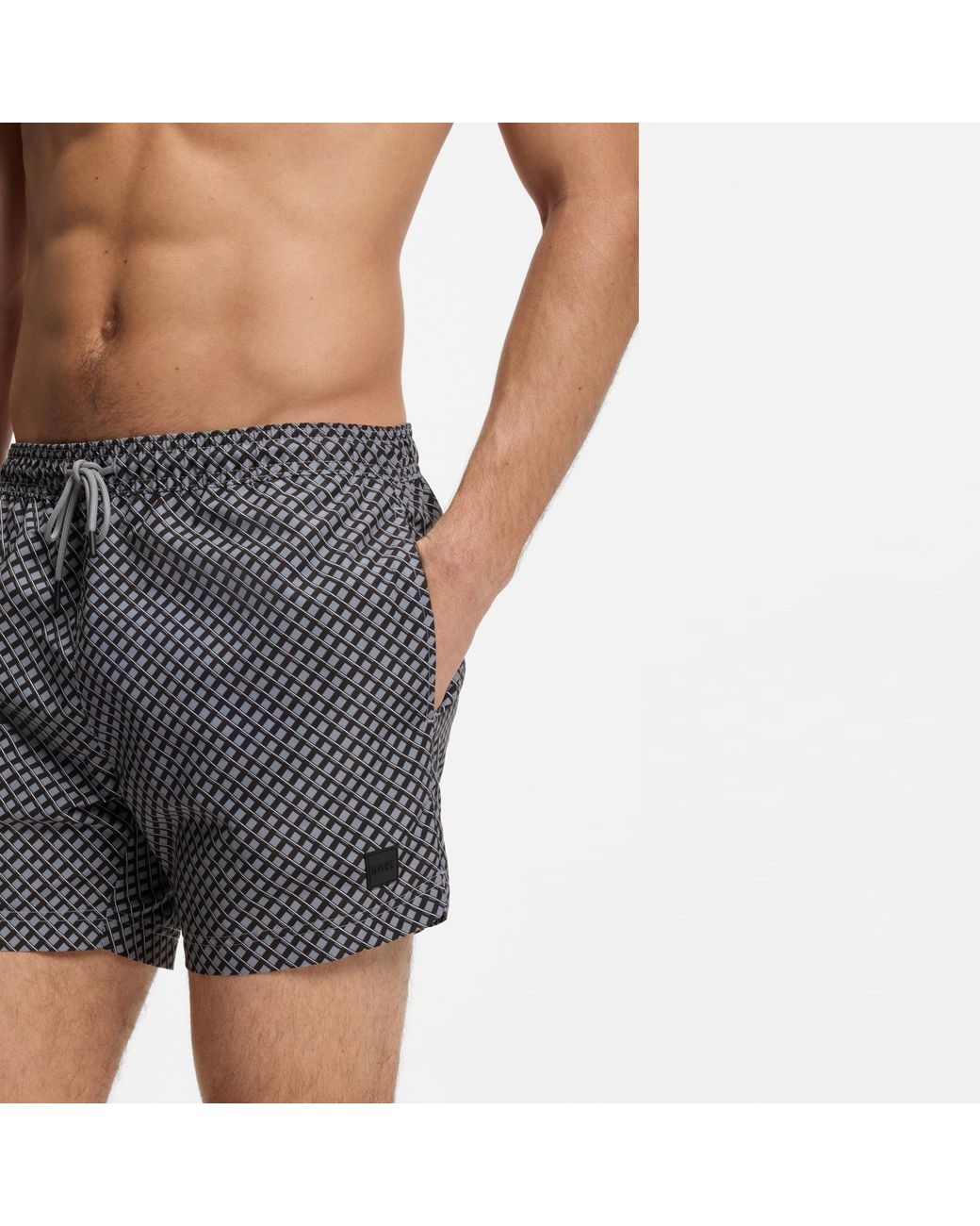 Boss Gray Swim Shorts for men