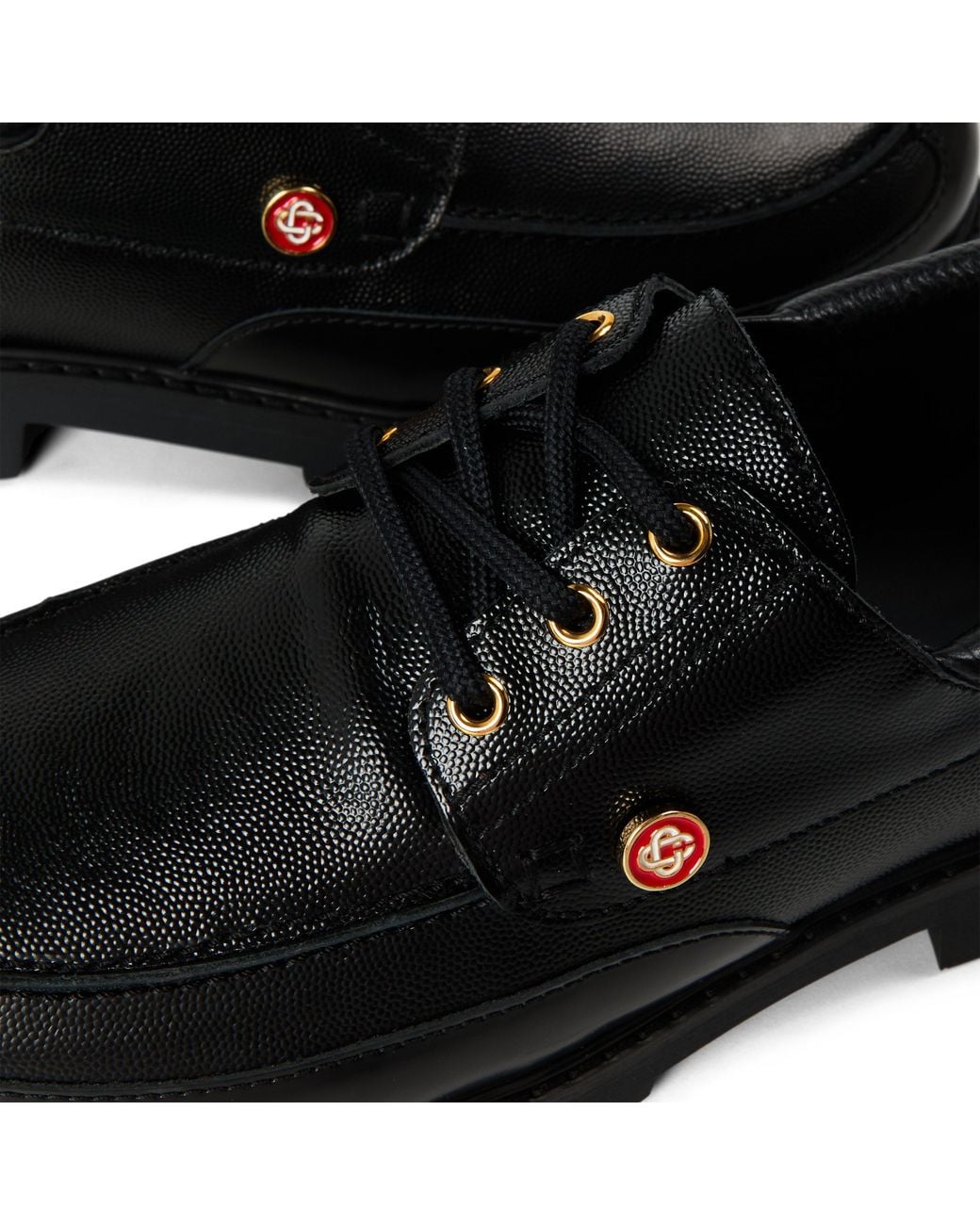 Casablanca Black Hideki Boat Shoes for men