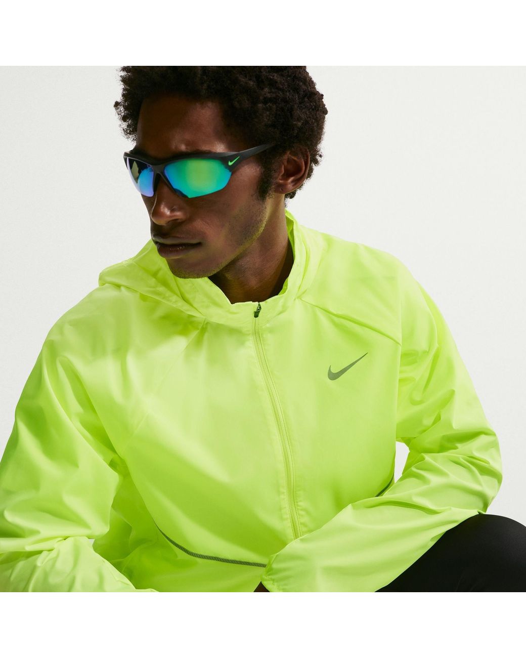 Nike Green Miler Repel Running Jacket for men