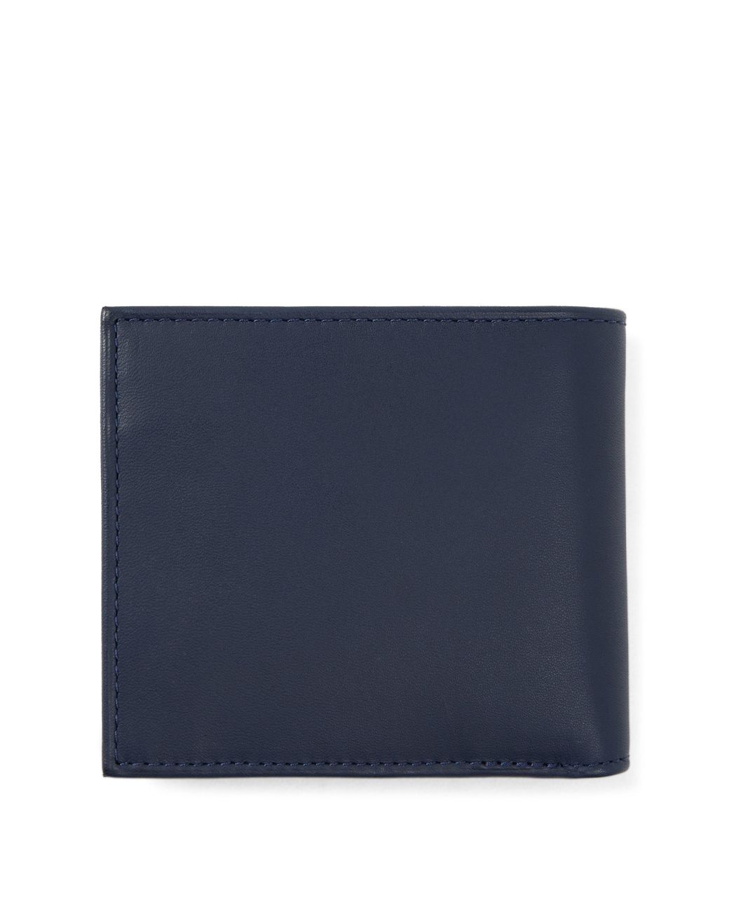 Polo Ralph Lauren Blue Polo Bear Medium Bifold Leather Wallet for men