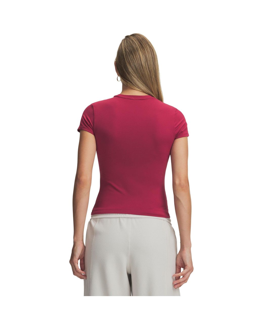 Under Armour Red Motion Short Sleeve Fitted T-Shirt