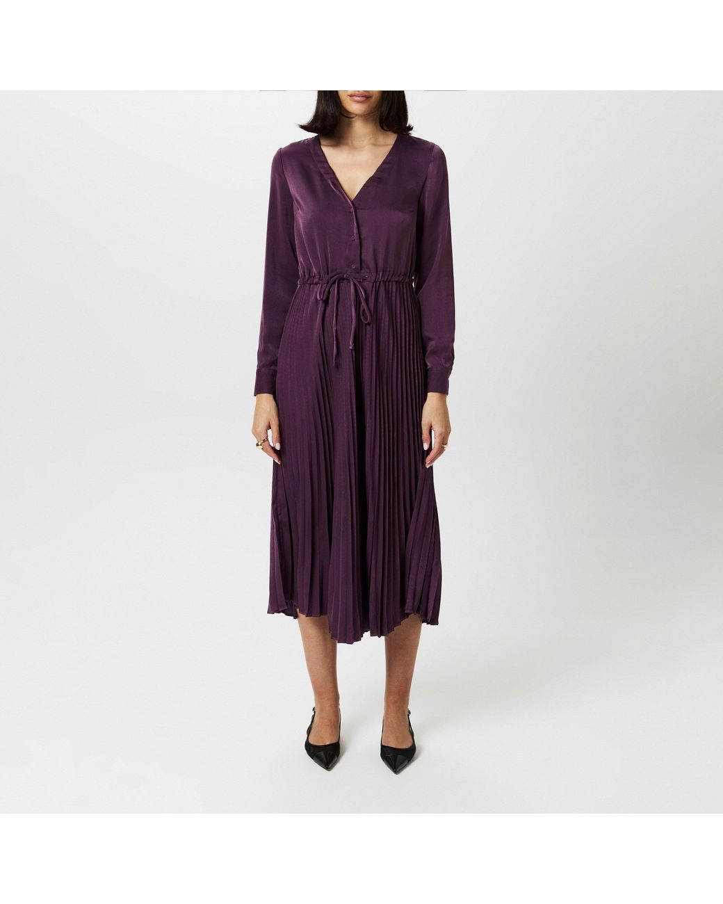 Vero Moda Purple Cindy Plisse Maxi Dress