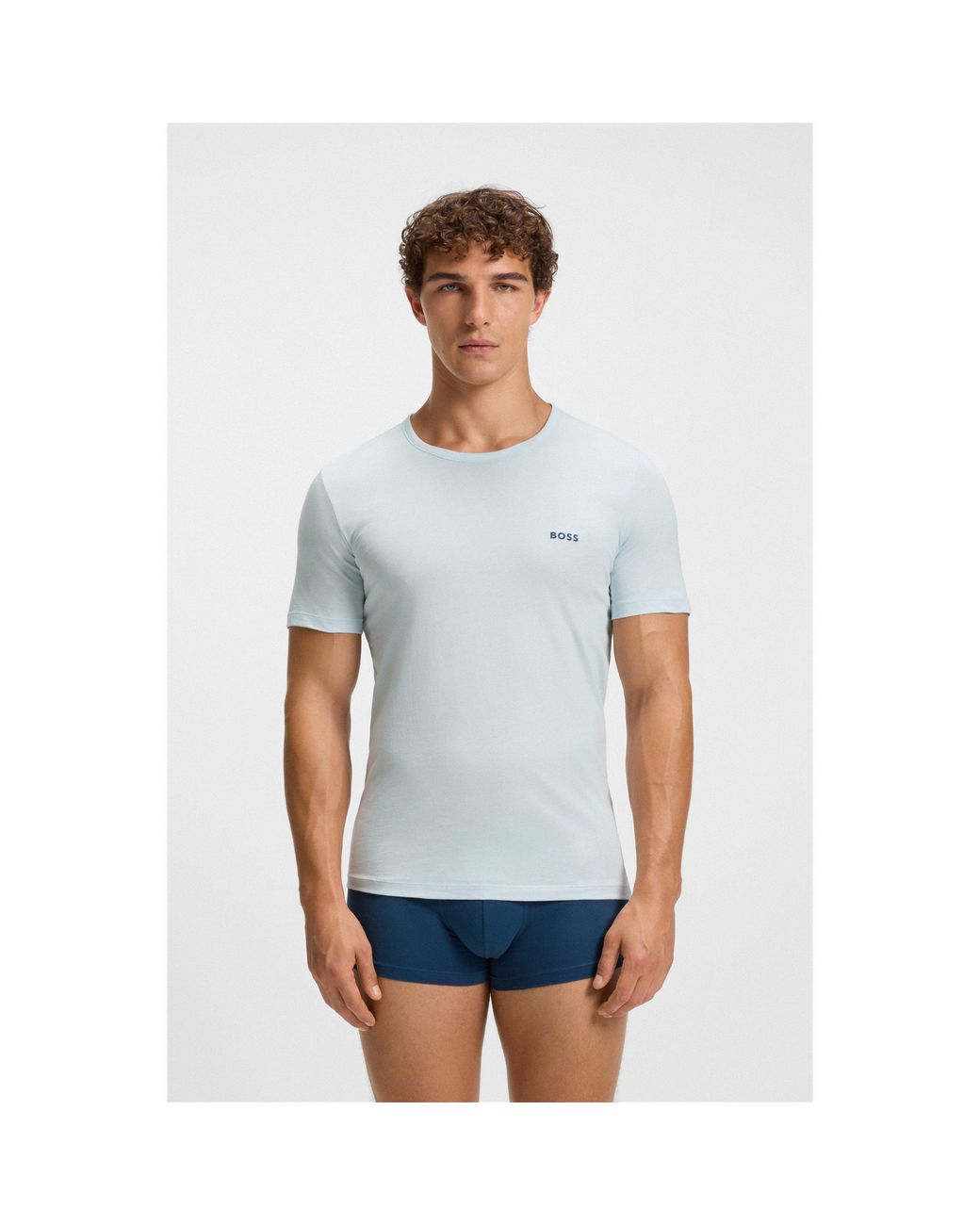 Boss Blue Bodywear 3 Pack Premium Cotton T-Shirts for men