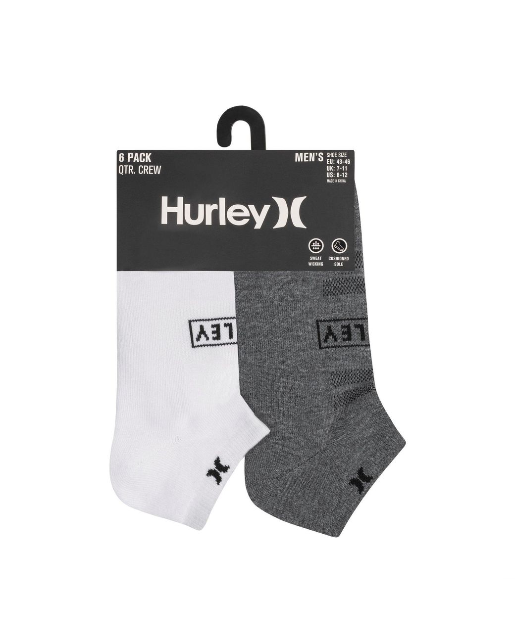 Hurley Black Liner Invisible Socks for men