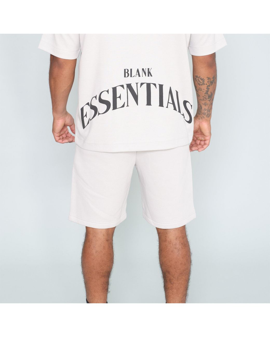Blank Essentials White Blank Arch Hd Print Short for men