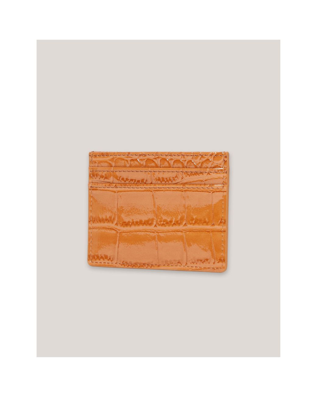 Ted Baker Orange Croc Card Holder