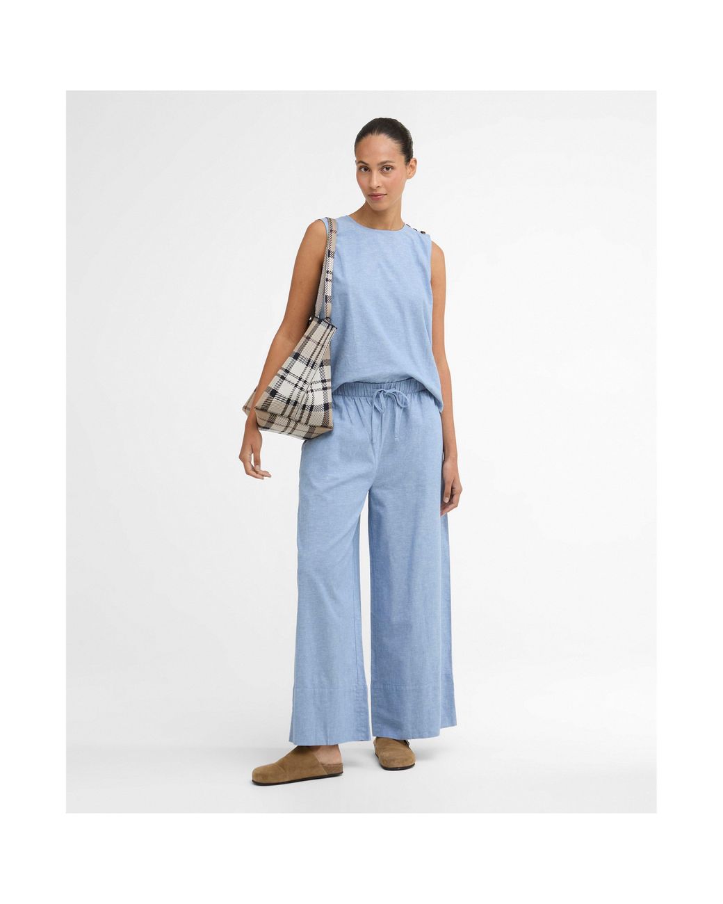 Barbour Blue Wide Leg Trousers