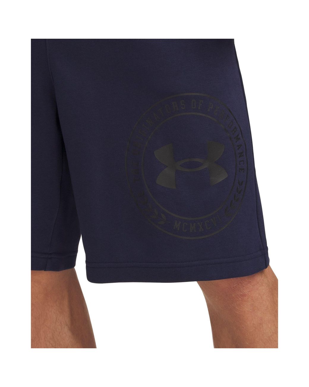 Under Armour Blue Fleece Jogger Shorts for men