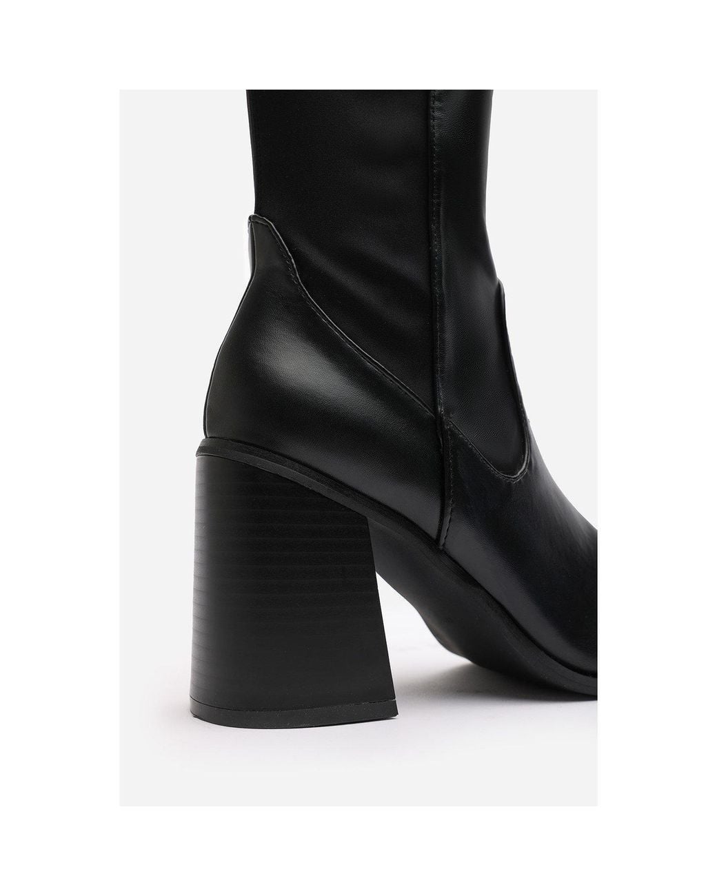 Where's That From Multicolor Where's Knee High Stretch Boots With Block Heel Zip