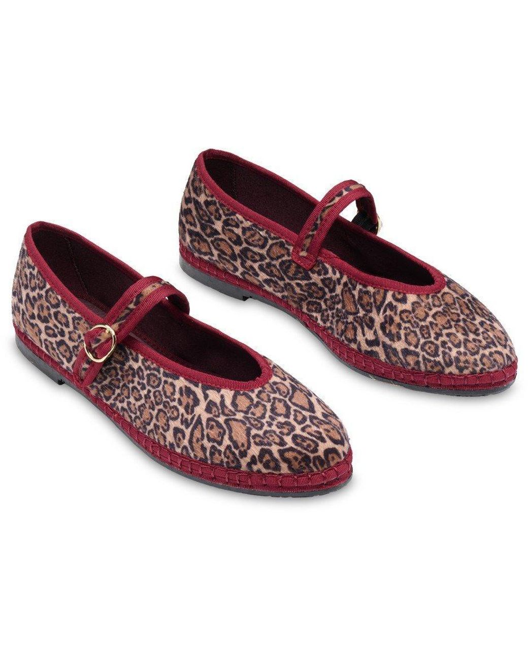 Flabelus Red Claire Velvet Mary Jane
