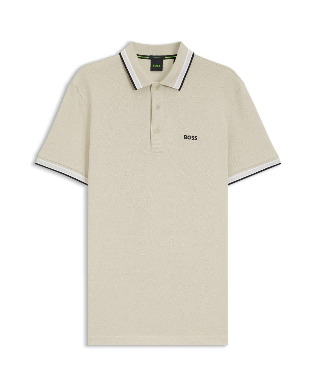 Boss Natural Paddy Polo Shirt With Contrast Tipping for men