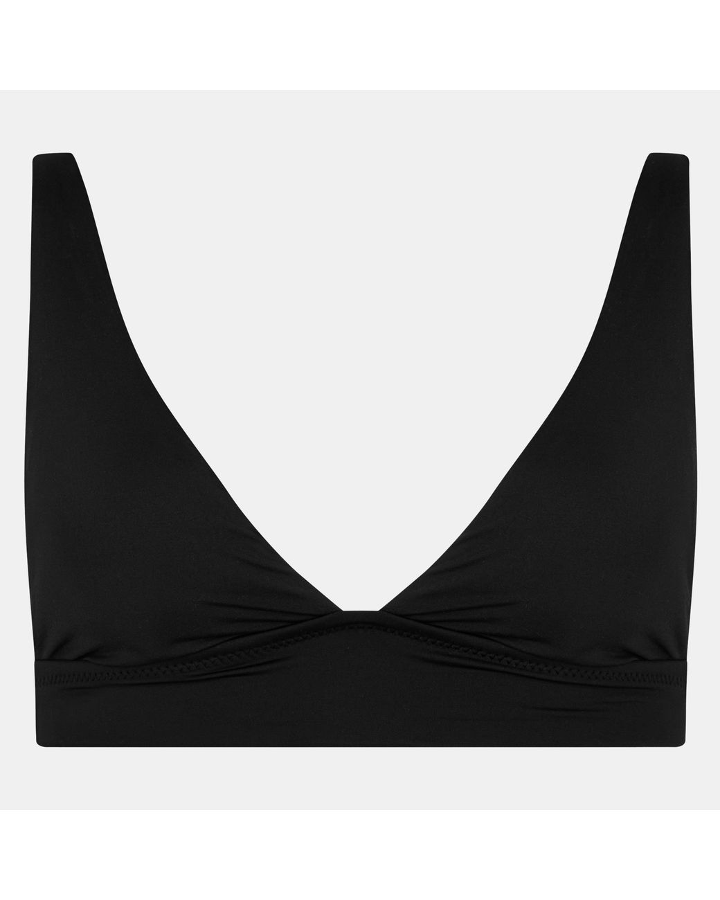 Polo Ralph Lauren Black Signature Sol V Neck Bikini Top