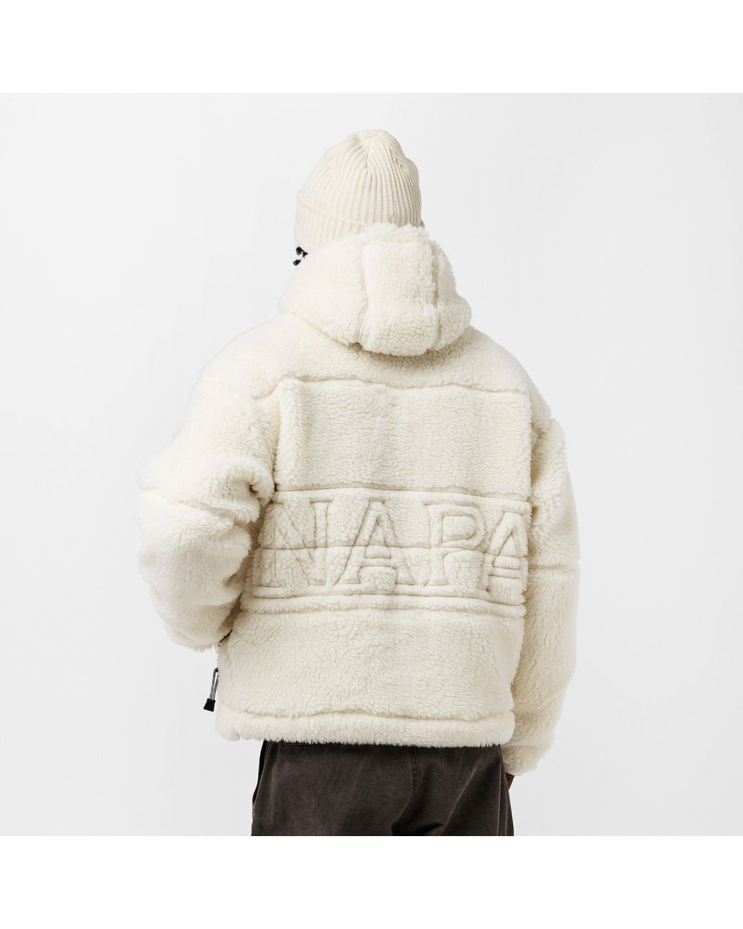 Napapijri Natural Napa Insulated Streamlined Fit Sherpa Jacket for men