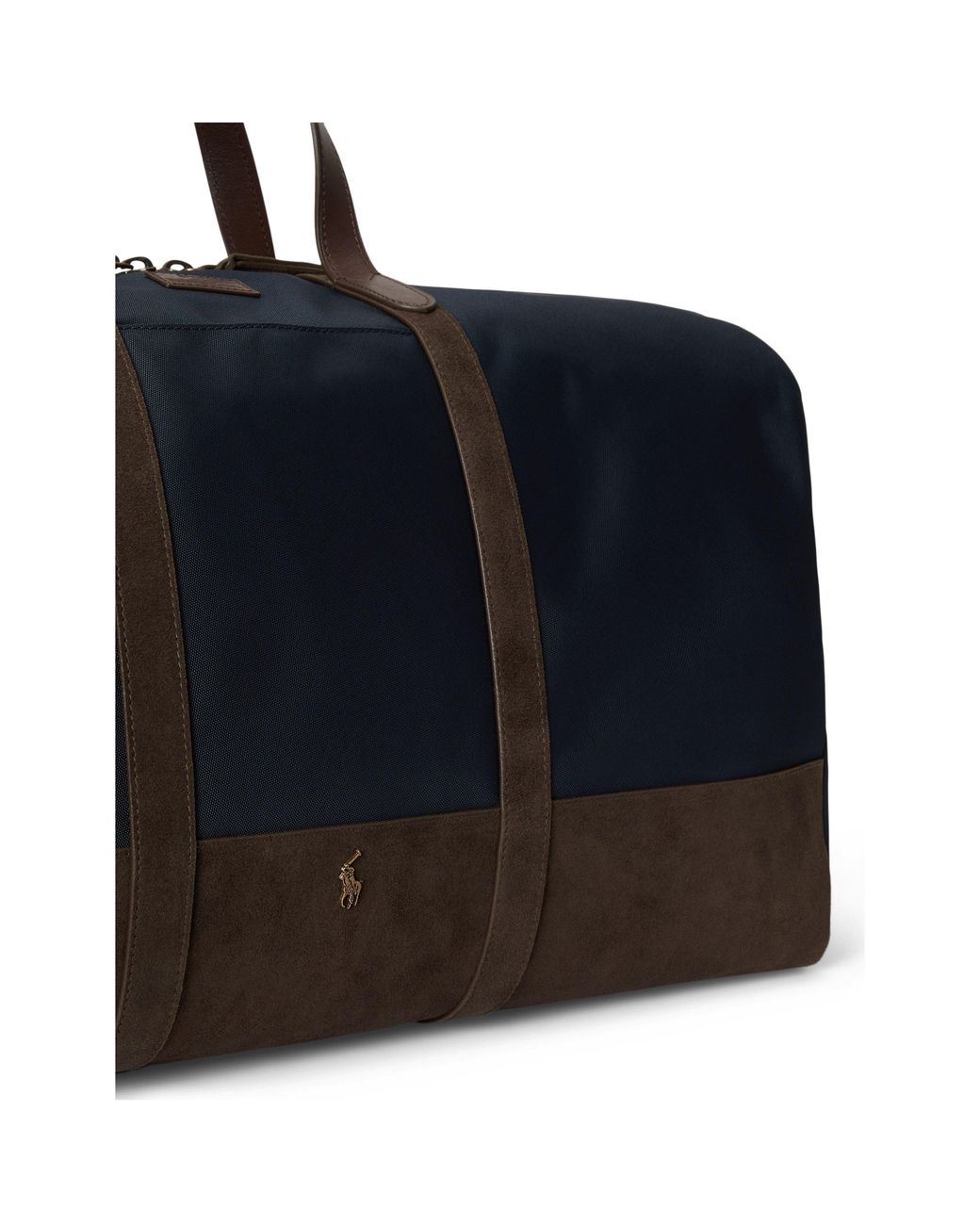 Polo Ralph Lauren Blue Suede Trim Medium Duffel Bag for men