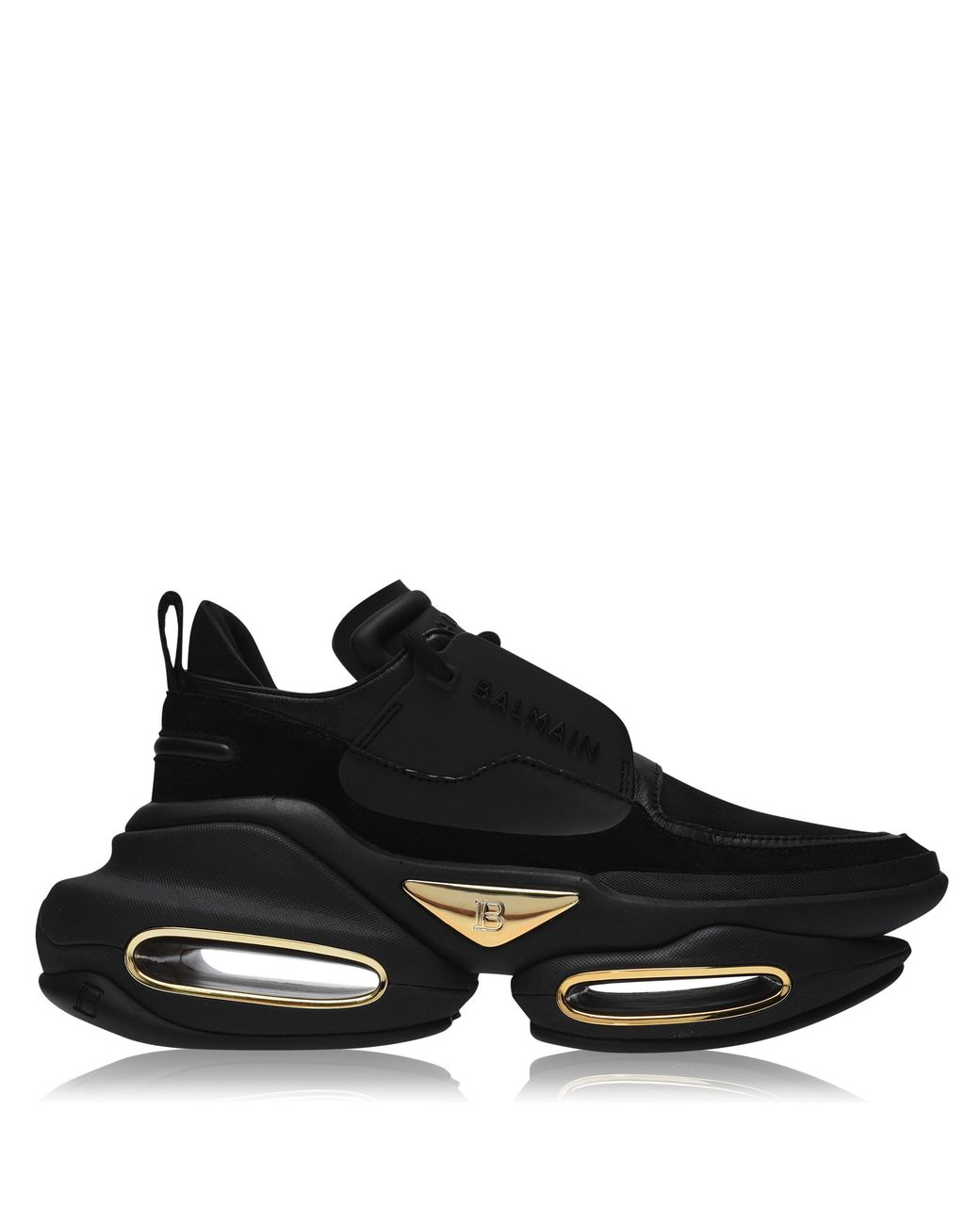 Balmain Black B-Bold Low Top Trainers