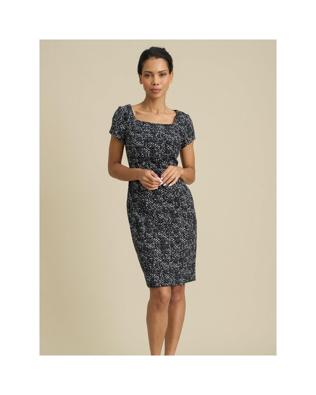 Gina Bacconi Blue Ronda Textured Dress