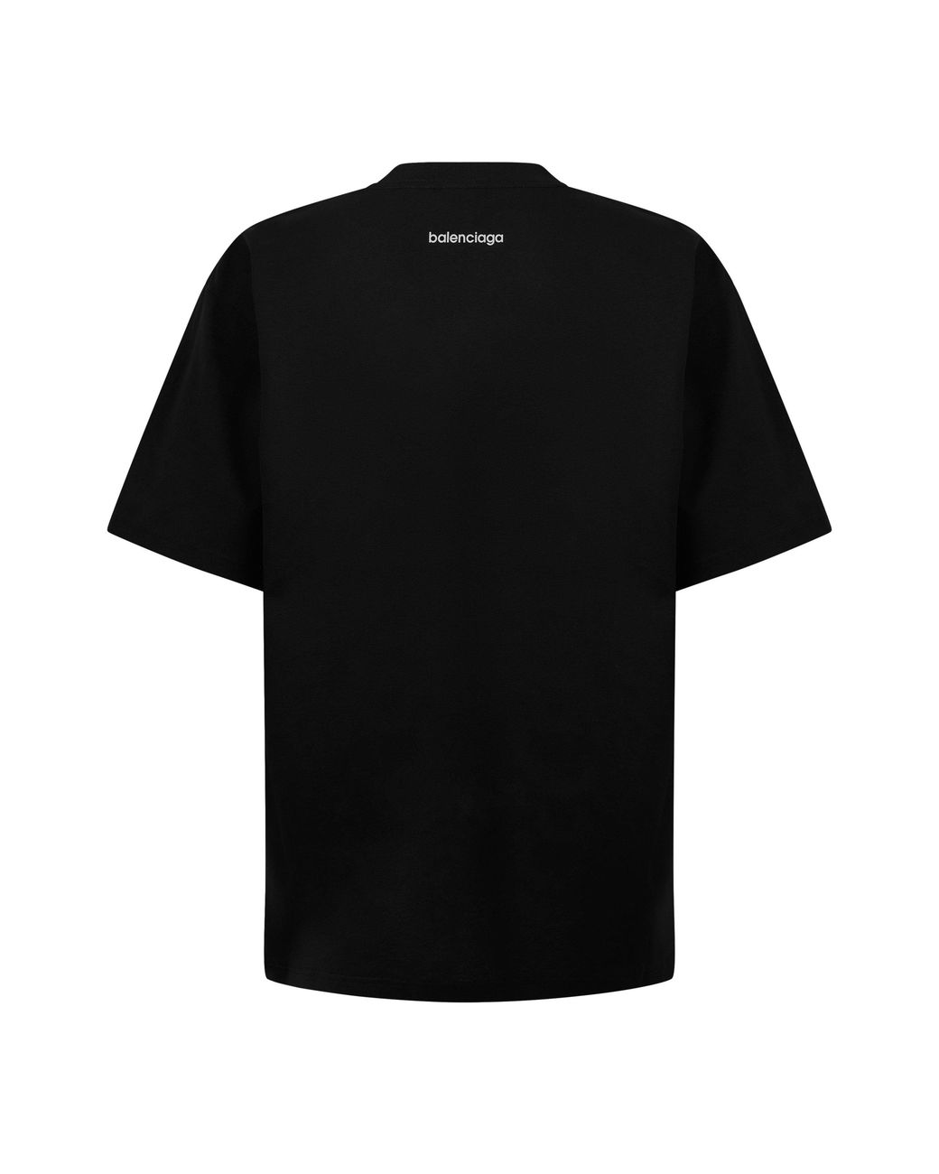 Balenciaga Black Cotton Graphic Oversized T-Shirt for men