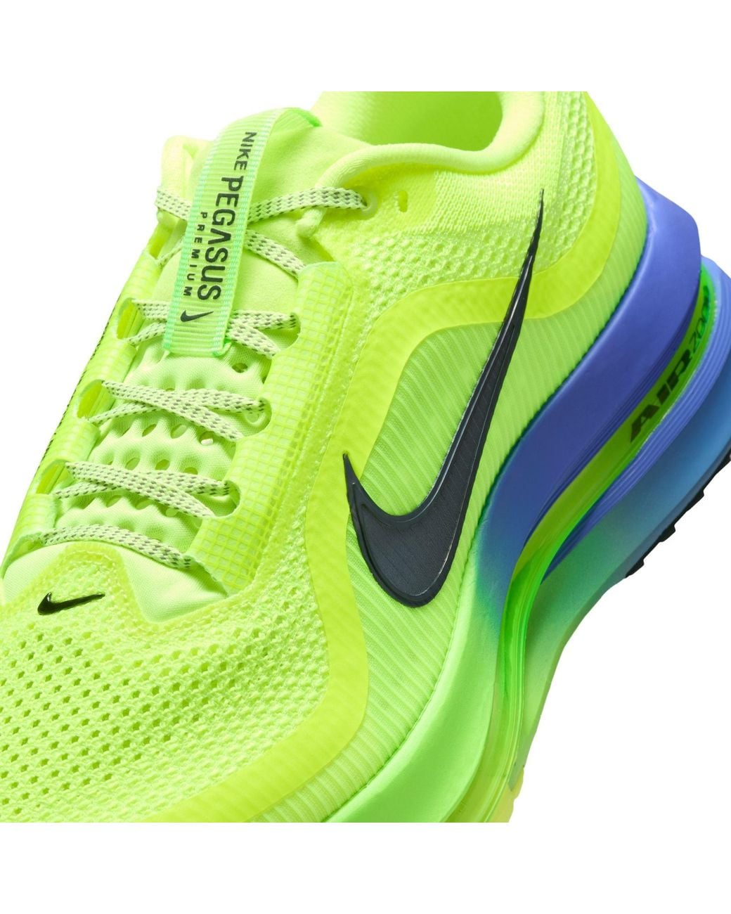 Nike Green Pegasus Premium Road Running Shoes for men
