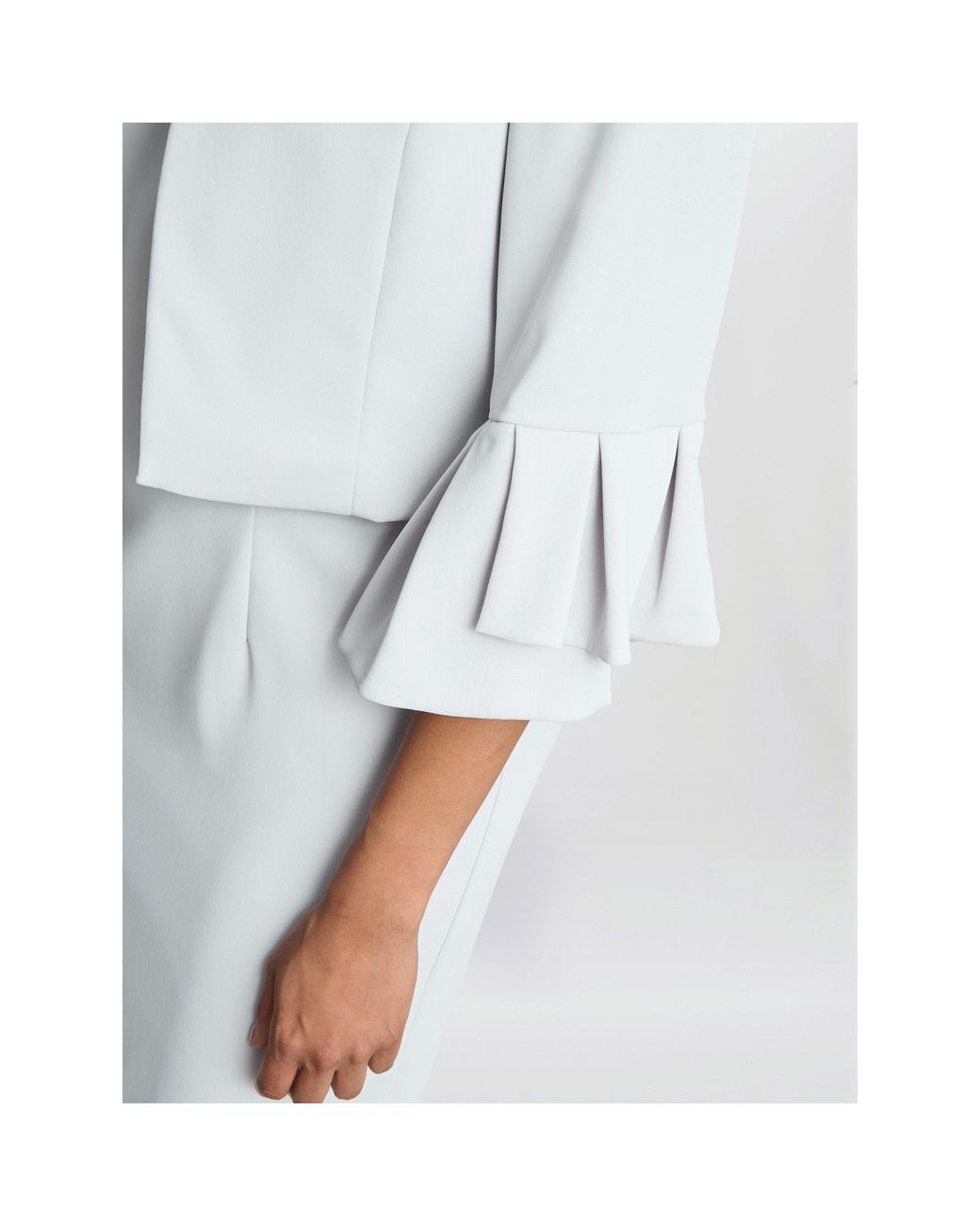 Gina Bacconi White Melissa Crepe Dress And Jacket