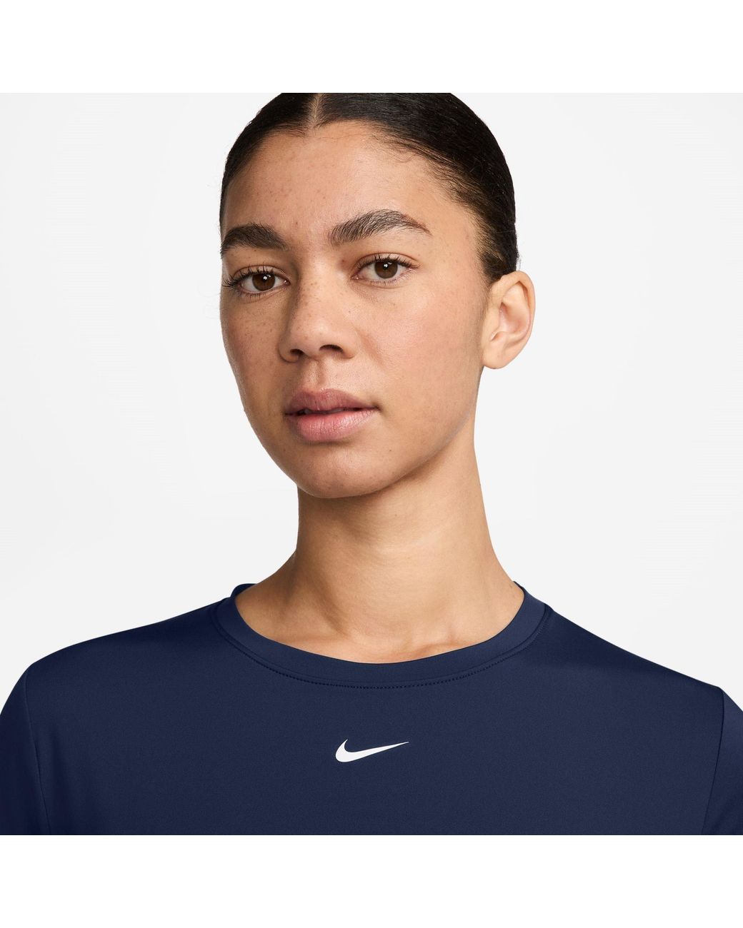 Nike Blue Dri-Fit One Standard Fit Short-Sleeve Top