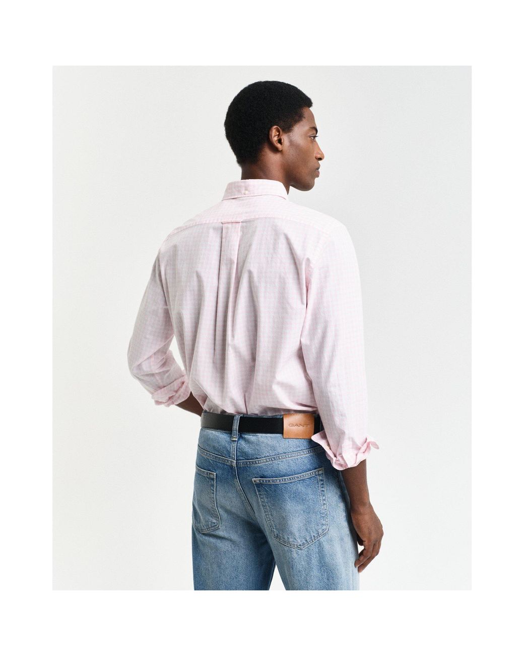 Gant White Regular Fit Gingham Poplin Shirt for men