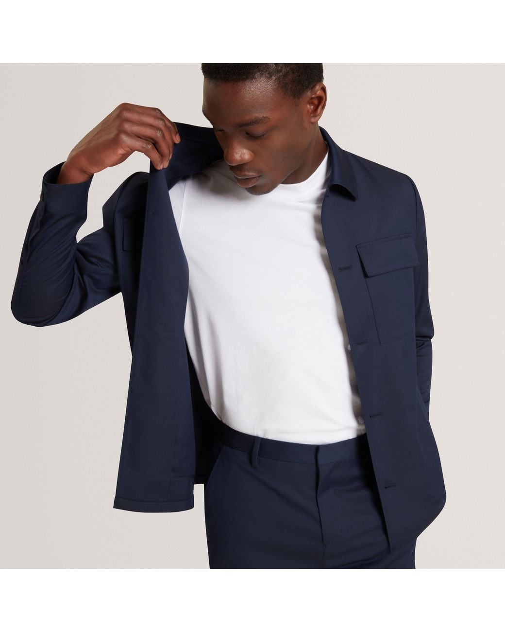 Ted Baker Blue Slim Fit Overshirt for men