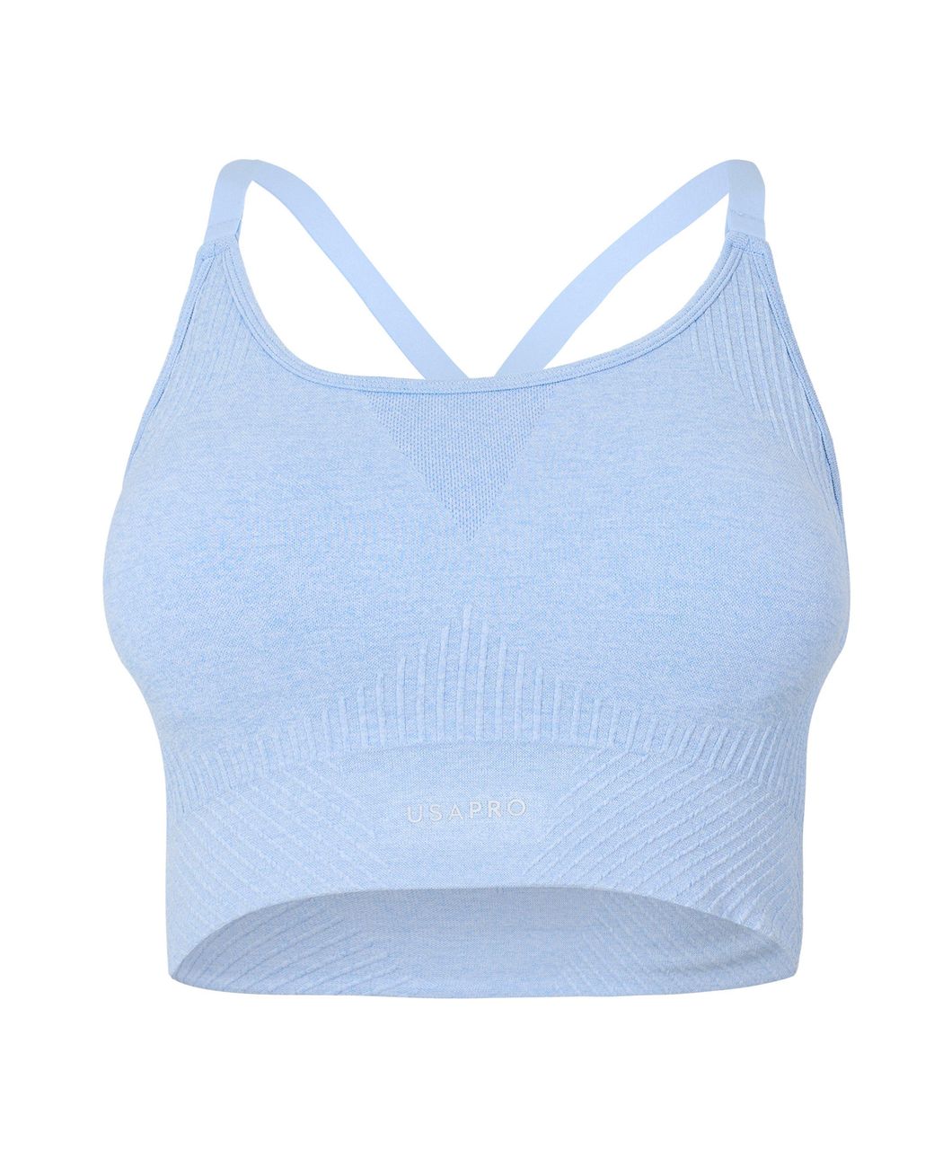 Usa Pro Blue Seamless Adjustable Sports Bra