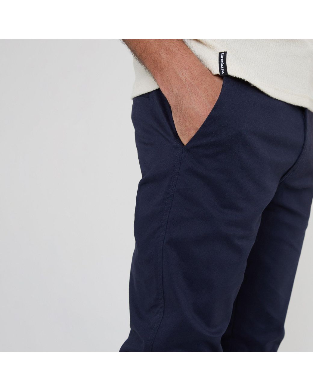 Threadbare Blue 2-Pack Cotton Slim Fit Chino Trousers With Stretch for men