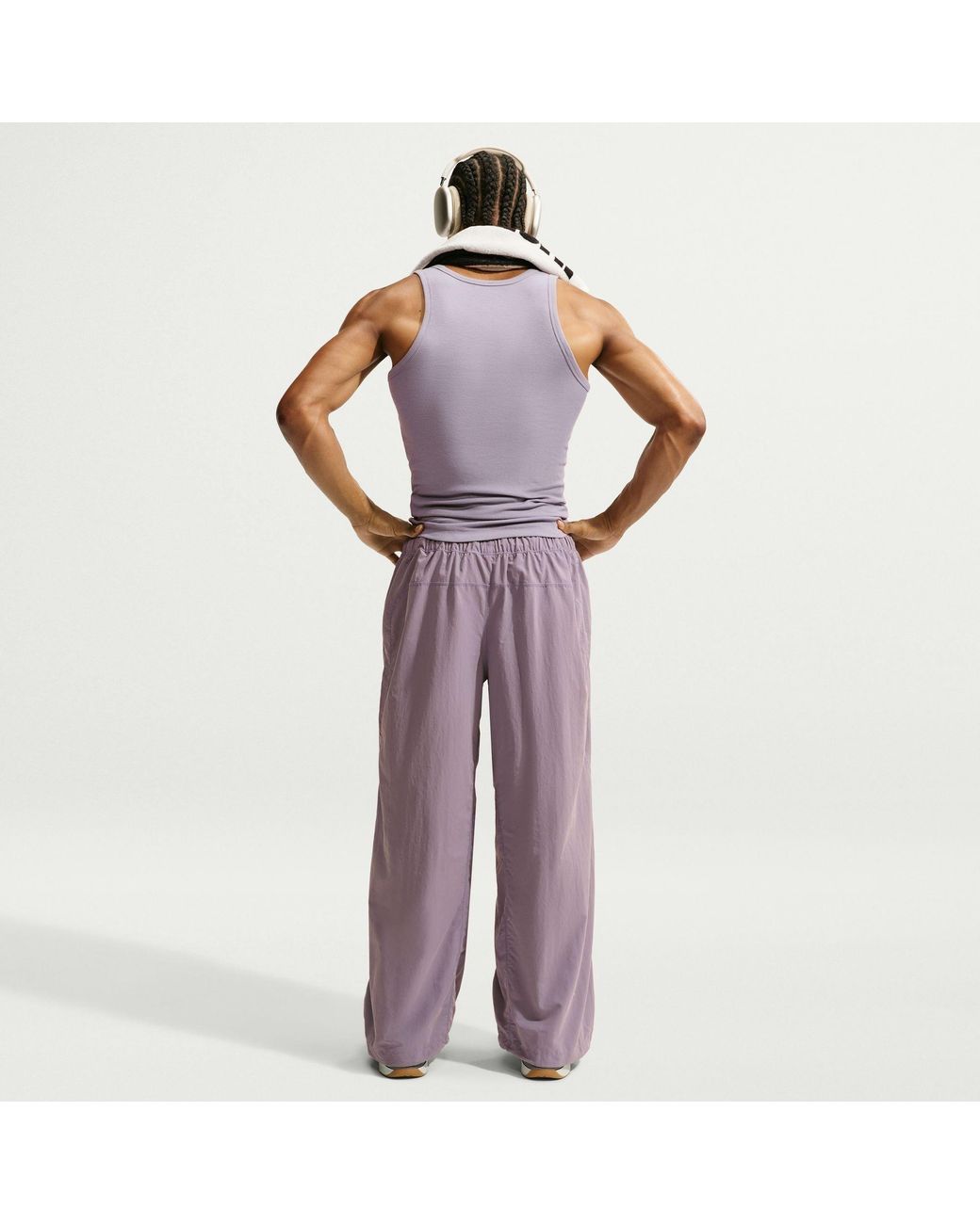 Nike Purple N.A.C. Dri-Fit Ribbed Tank Top for men