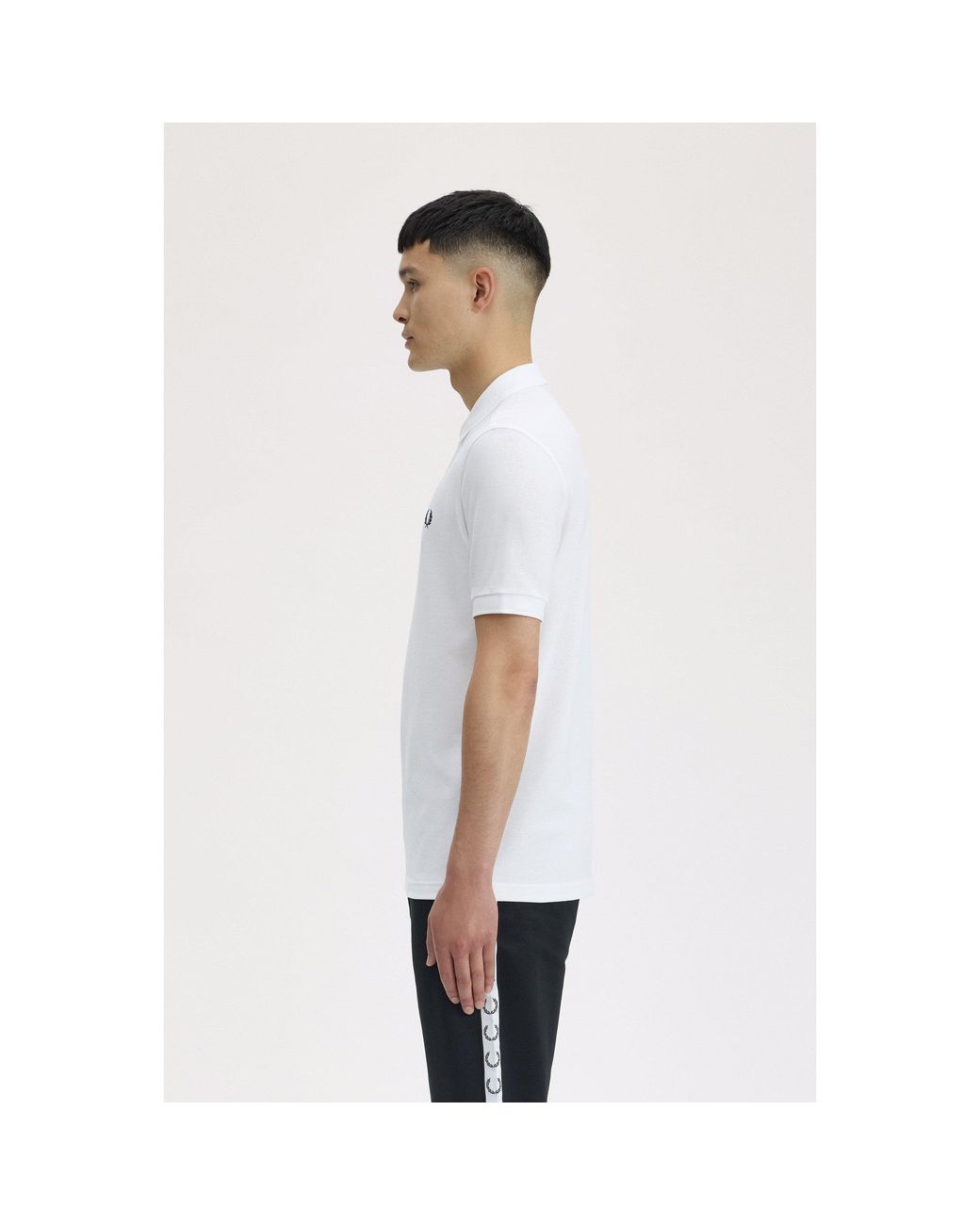 Fred Perry White Plain Polo Shirt for men