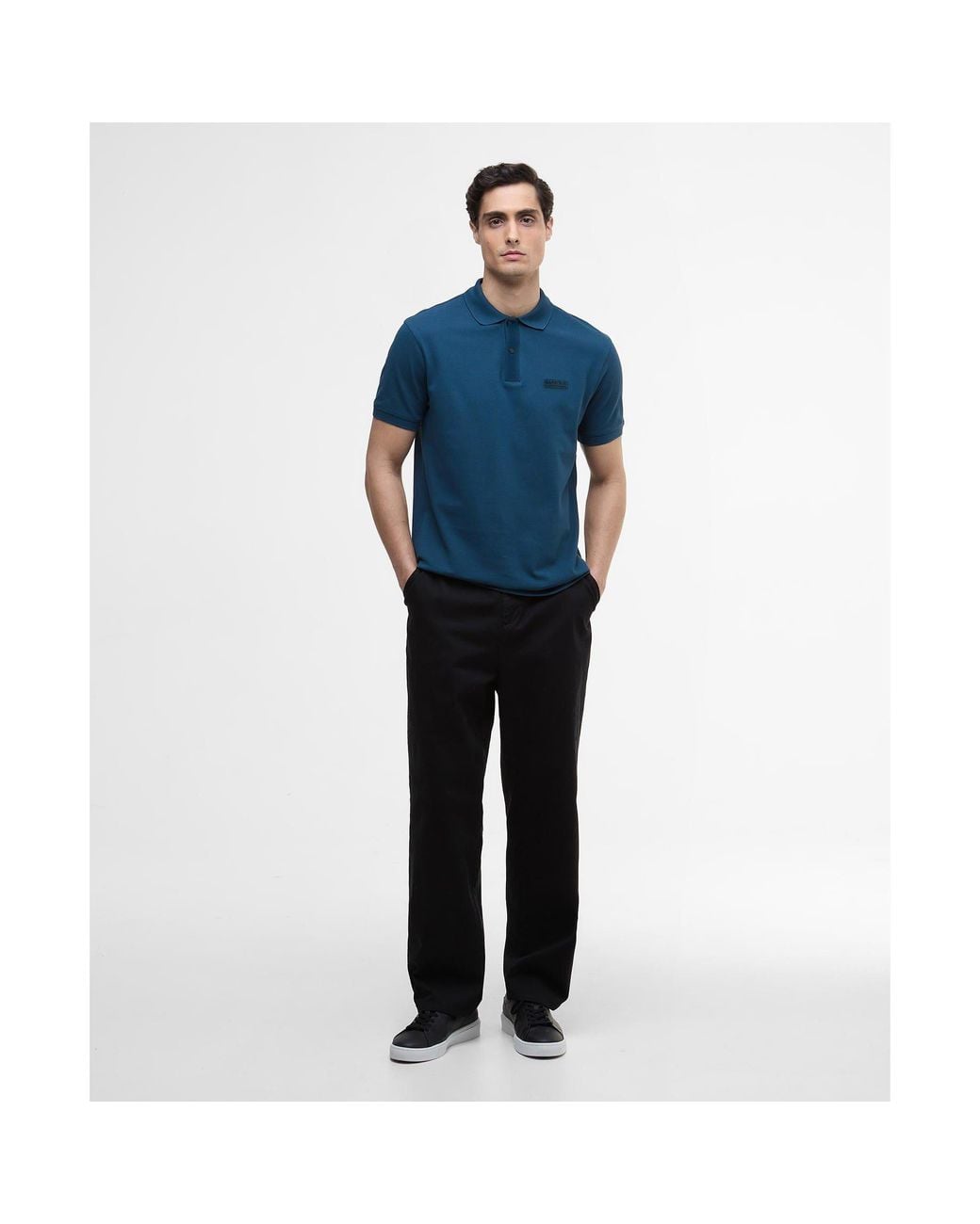 Barbour Blue Essential Polo Shirt for men