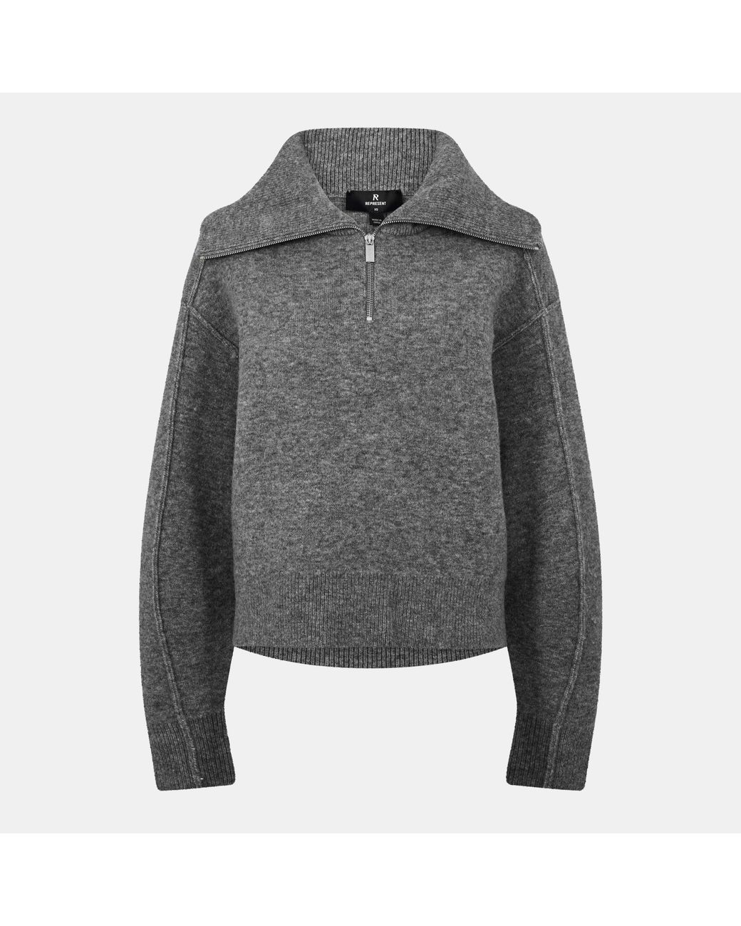 Represent Gray Polar Crew Neck Jumper