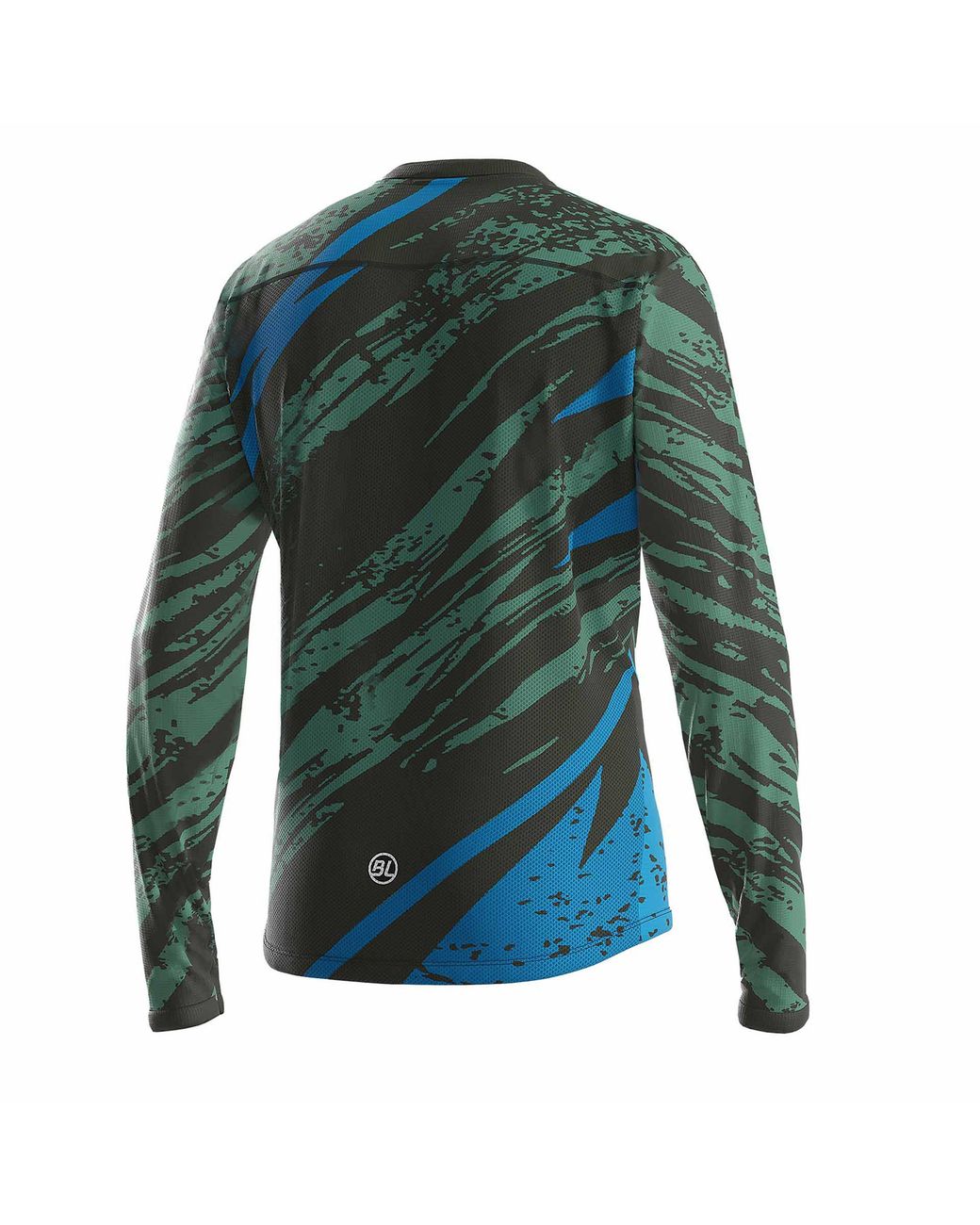 Bicycle Line Green Ponente Upf 30+ V-Neck Long Sleeve Cycling Jersey for men