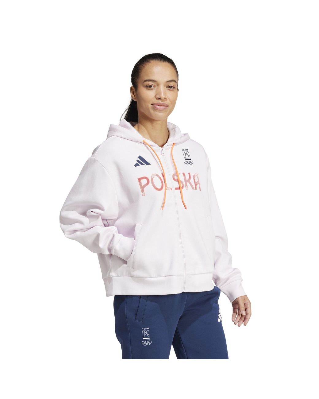Adidas White Full Zip Performance Tracksuit Top